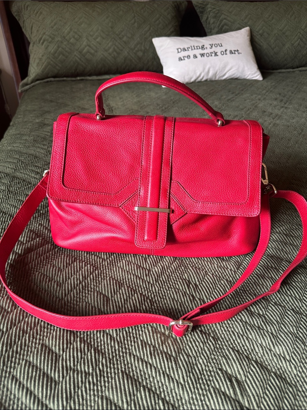 Danier red leather bag